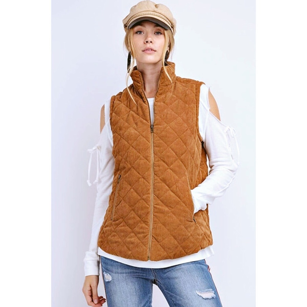 Quilted Corduroy Vest